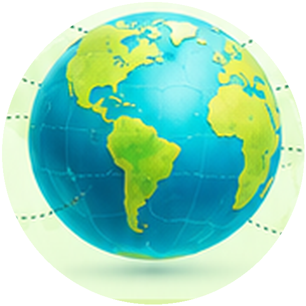 Globe connecting international markets