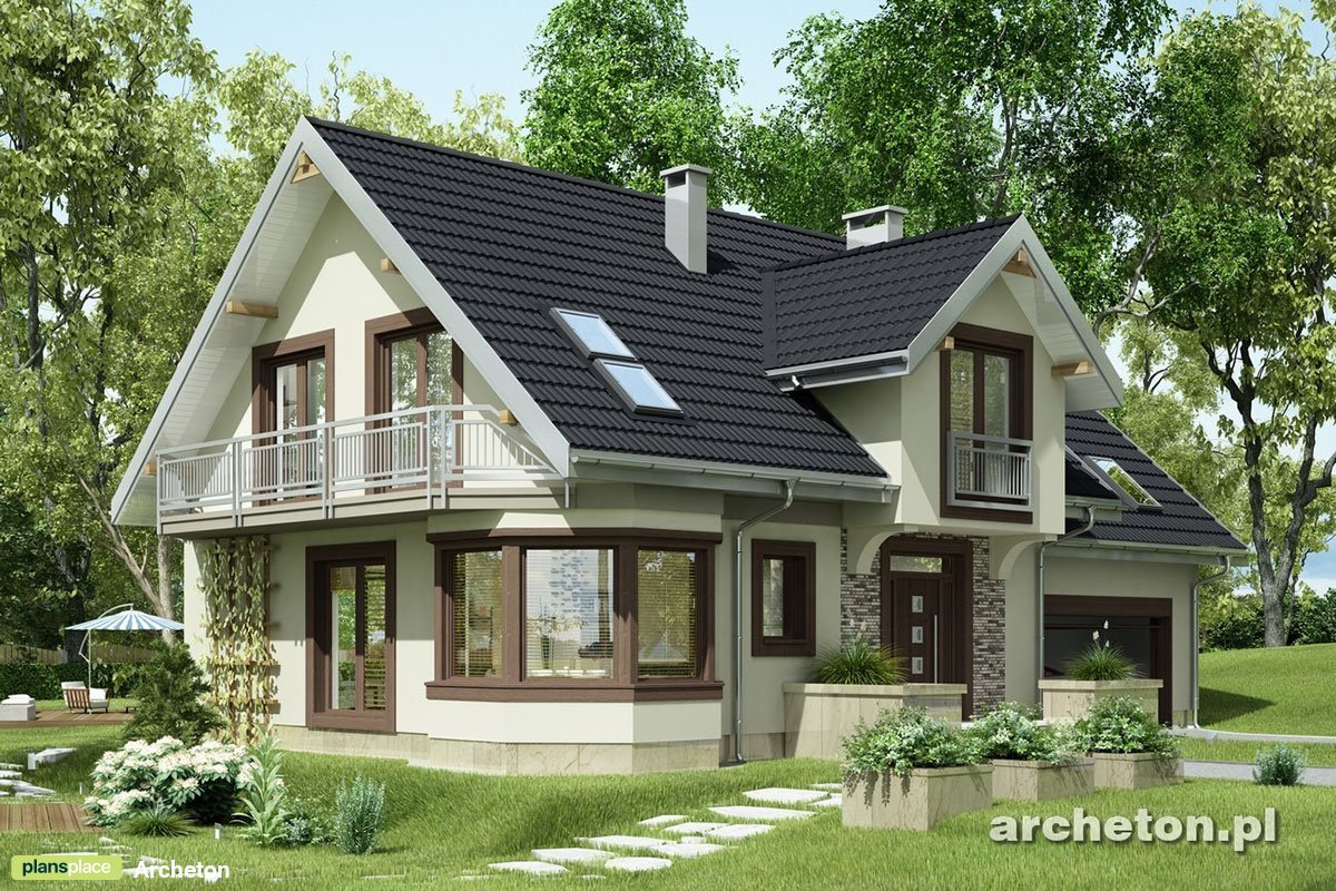 House Plan with Master Bedroom above 2-Car Garage - 50479R