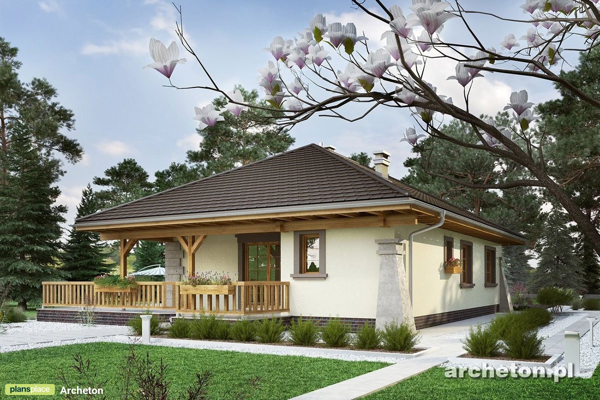 900 Sq Ft Bungalow House Plan with Front Porch and 3 Bedrooms - 28802R - 3