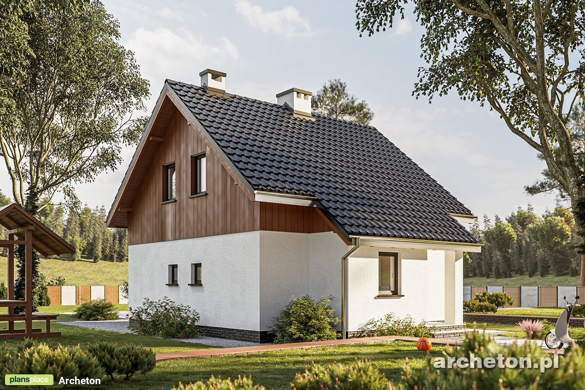 1000 Sq Ft Gable Roof House Plan with 2 Bedrooms and 2 Baths - 41437R