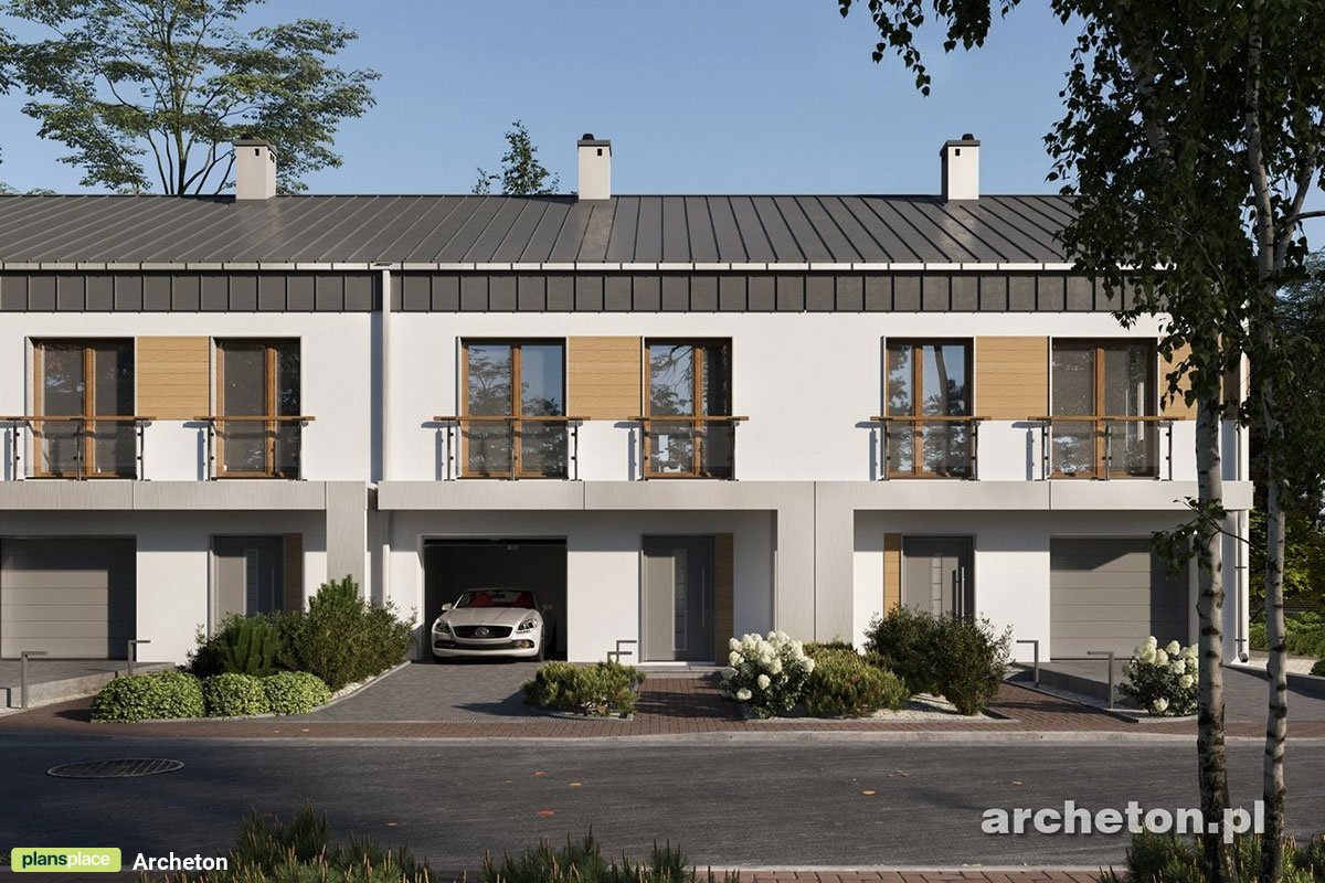 4-Bedroom Townhouse Plan with Bonus Level and 1-Car Garage - 44042R