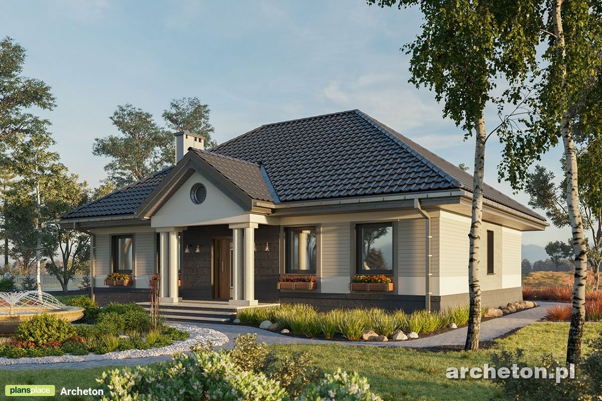 1200 Sq Ft Cottage House Plan with Walk-in Pantry and 4 Beds