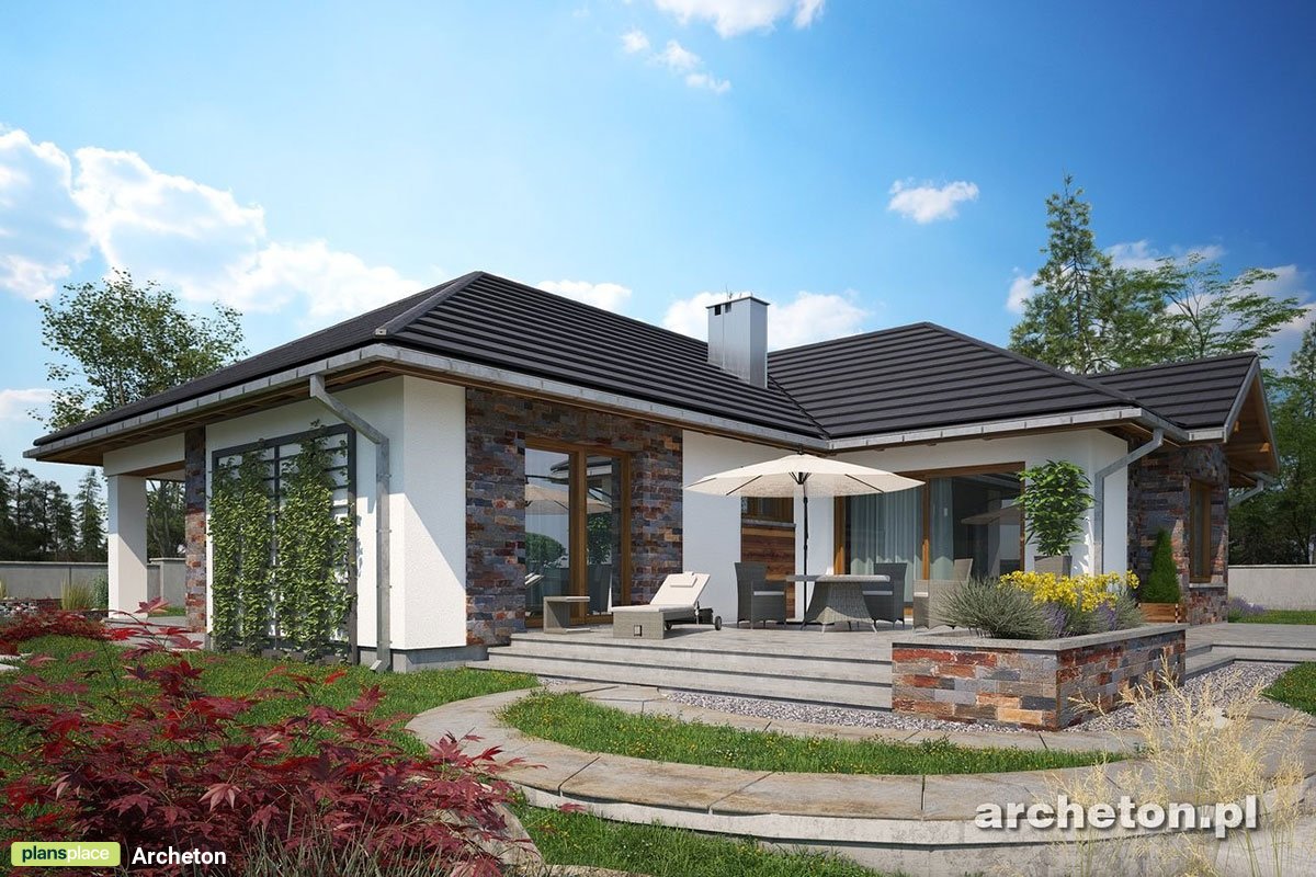 One-Story T-Shaped House Plan with Open Concept Kitchen - 32204R - 3