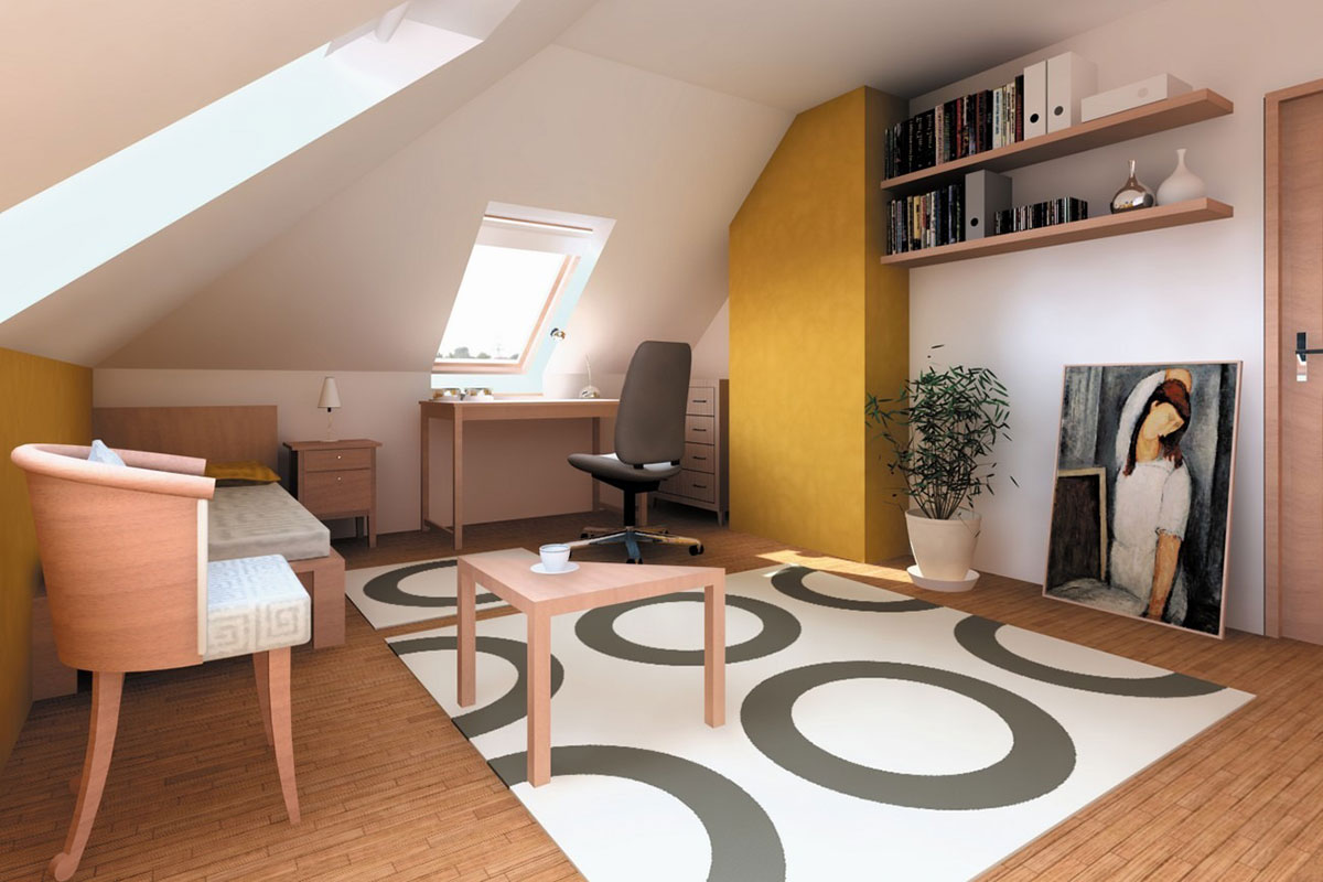 Cottage House Plan with Gambrel Roof and 1-Car Garage