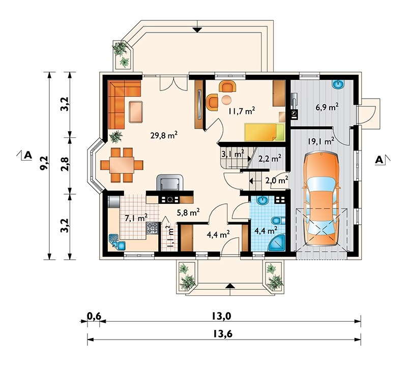 House Plan with 1-Car Front-Facing Garage and Dormer Window - 70237R - 3