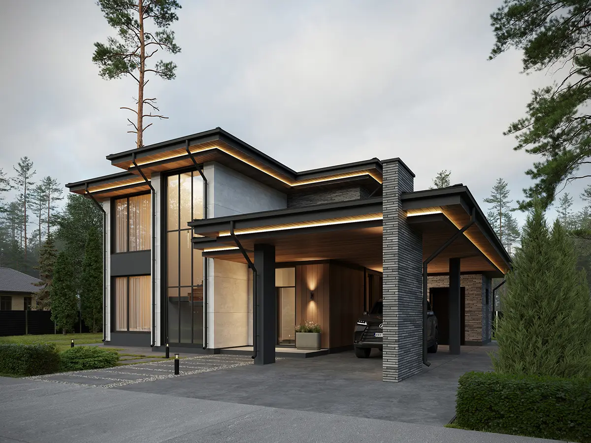 House Plan: 1919 ft², 2 Stories, 4 Beds, 3 Baths, Open Floor Plan, Carport