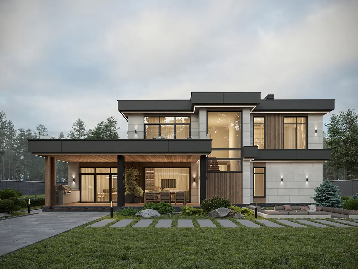 House Plan: 2447 ft², 2 Stories, 4 Beds, Home Office, 3 Baths, Open Floor Plan, Carport