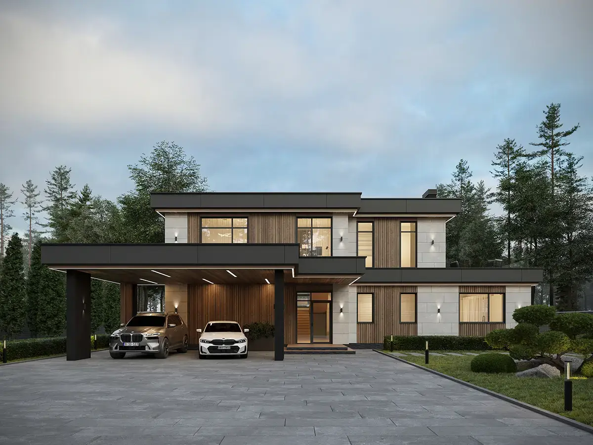 House Plan: 2447 ft², 2 Stories, 4 Beds, Home Office, 3 Baths, Open Floor Plan, Carport