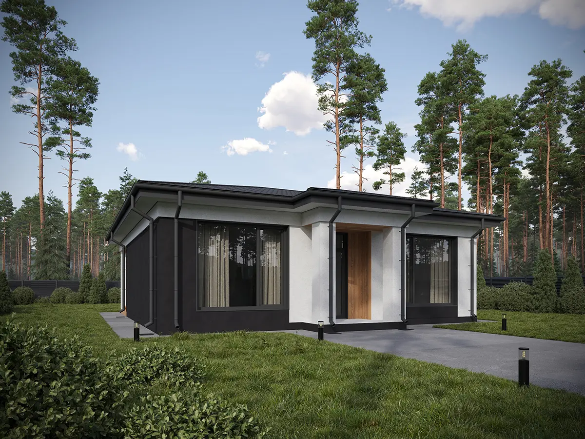 House Plan: 703 ft², 1 Story, 2 Beds, 1 Baths, Open Floor Plan