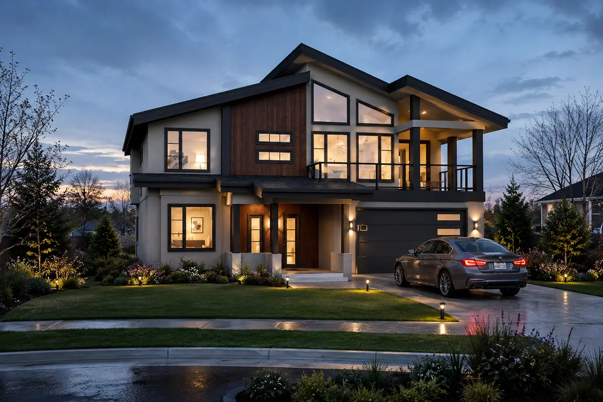 2-Story House Plan 2782 ft²: 5 Beds, Home Office, 4 Baths, Open Floor Plan, 2-Car Garage