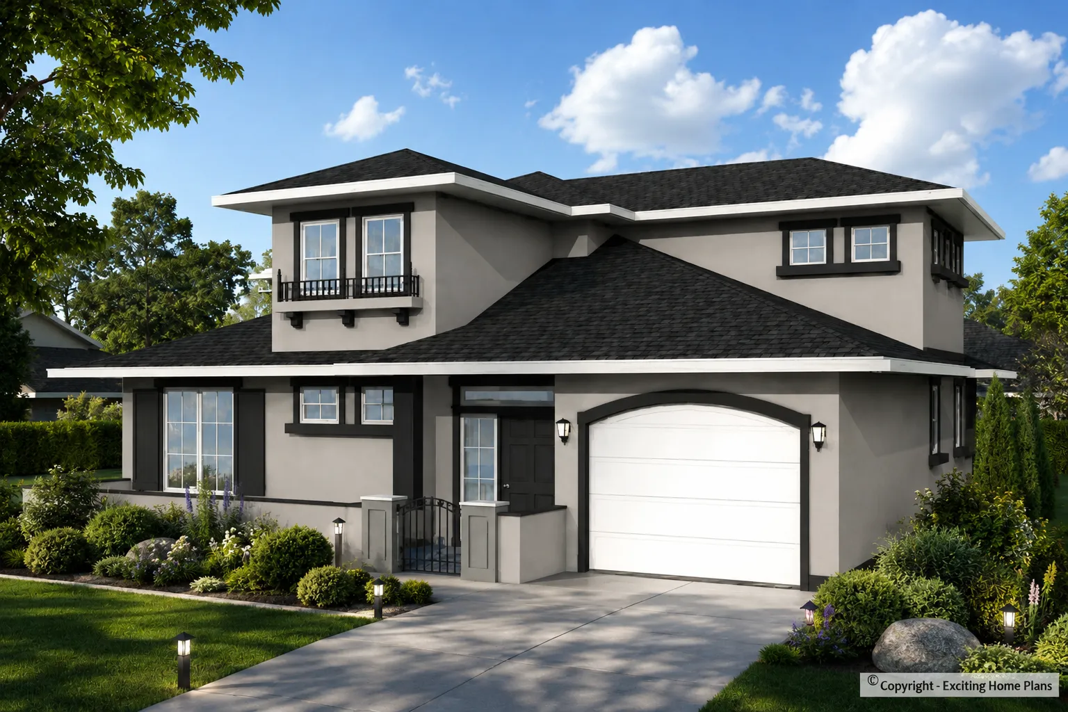 2-Story House Plan 1686 ft²: 2 Beds, 2 Baths, Open Floor Plan, 1-Car Garage