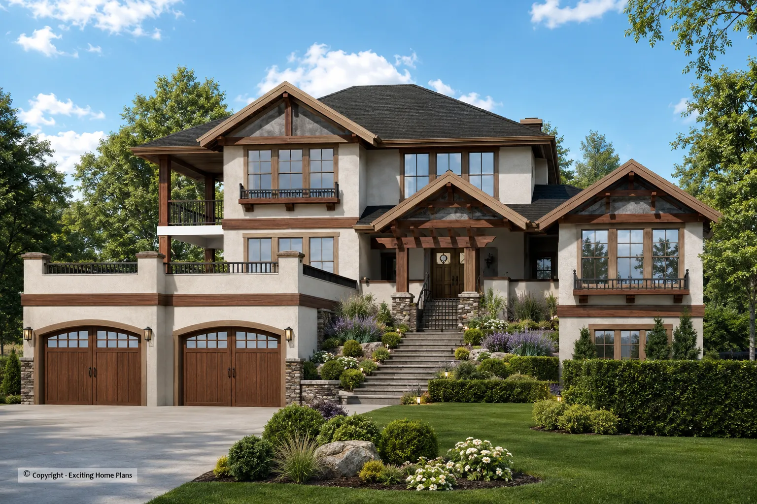 2-Story House Plan with Basement 2519 ft²: 4 Beds, 4 Baths, Open Floor Plan, 2-Car Garage