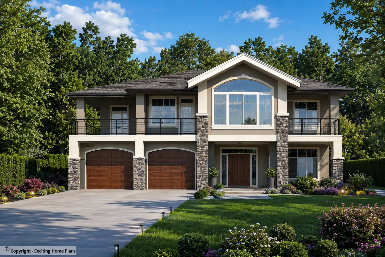 2-Story House Plan 3047 ft²: 4 Beds, 3 Baths, Open Floor Plan, 2-Car Garage