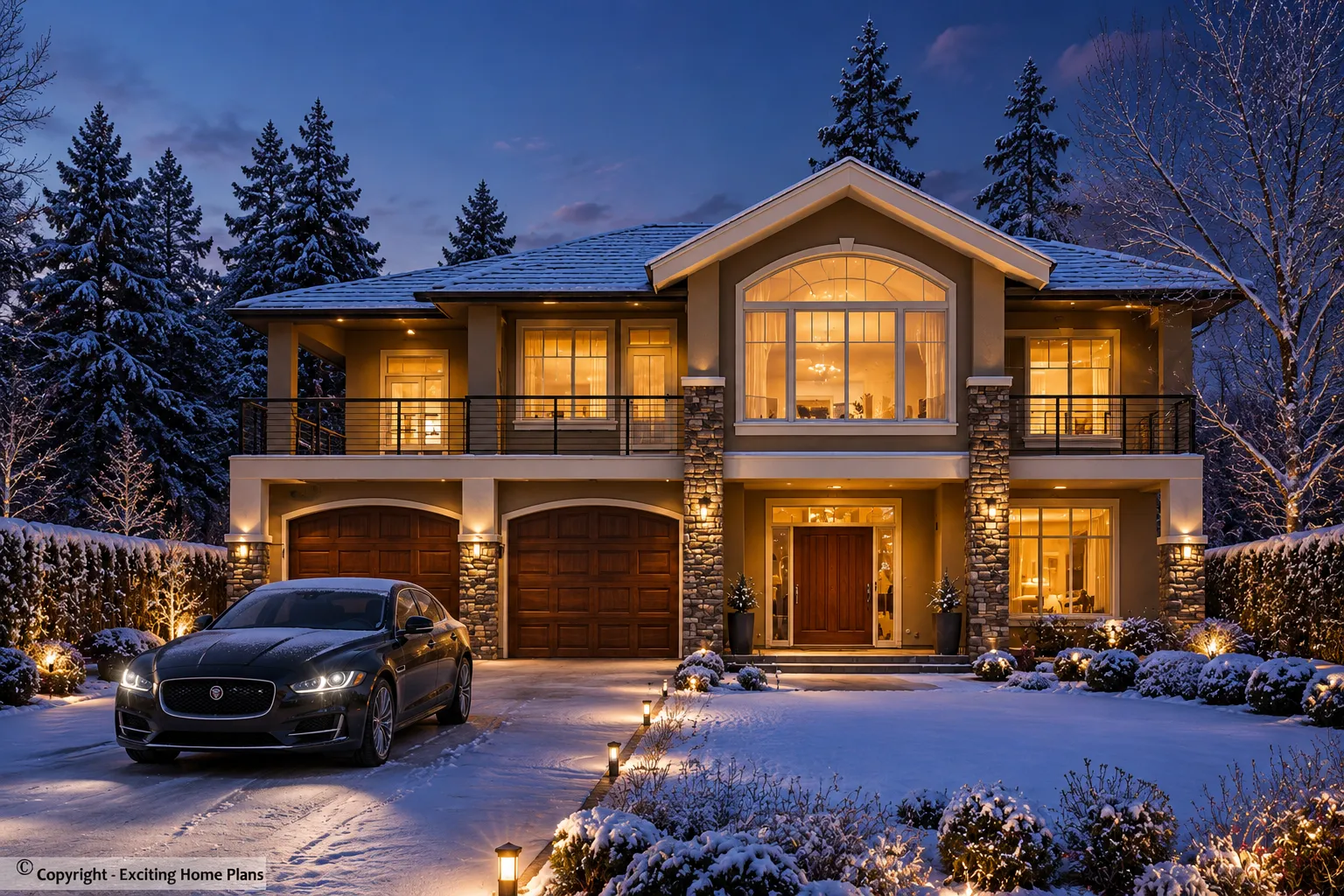 2-Story House Plan 3047 ft²: 4 Beds, 3 Baths, Open Floor Plan, 2-Car Garage