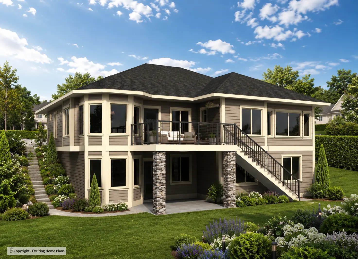 1-Story House Plan with Basement 1568 ft²: 6 Beds, 3 Baths, Open Floor Plan, 2-Car Garage