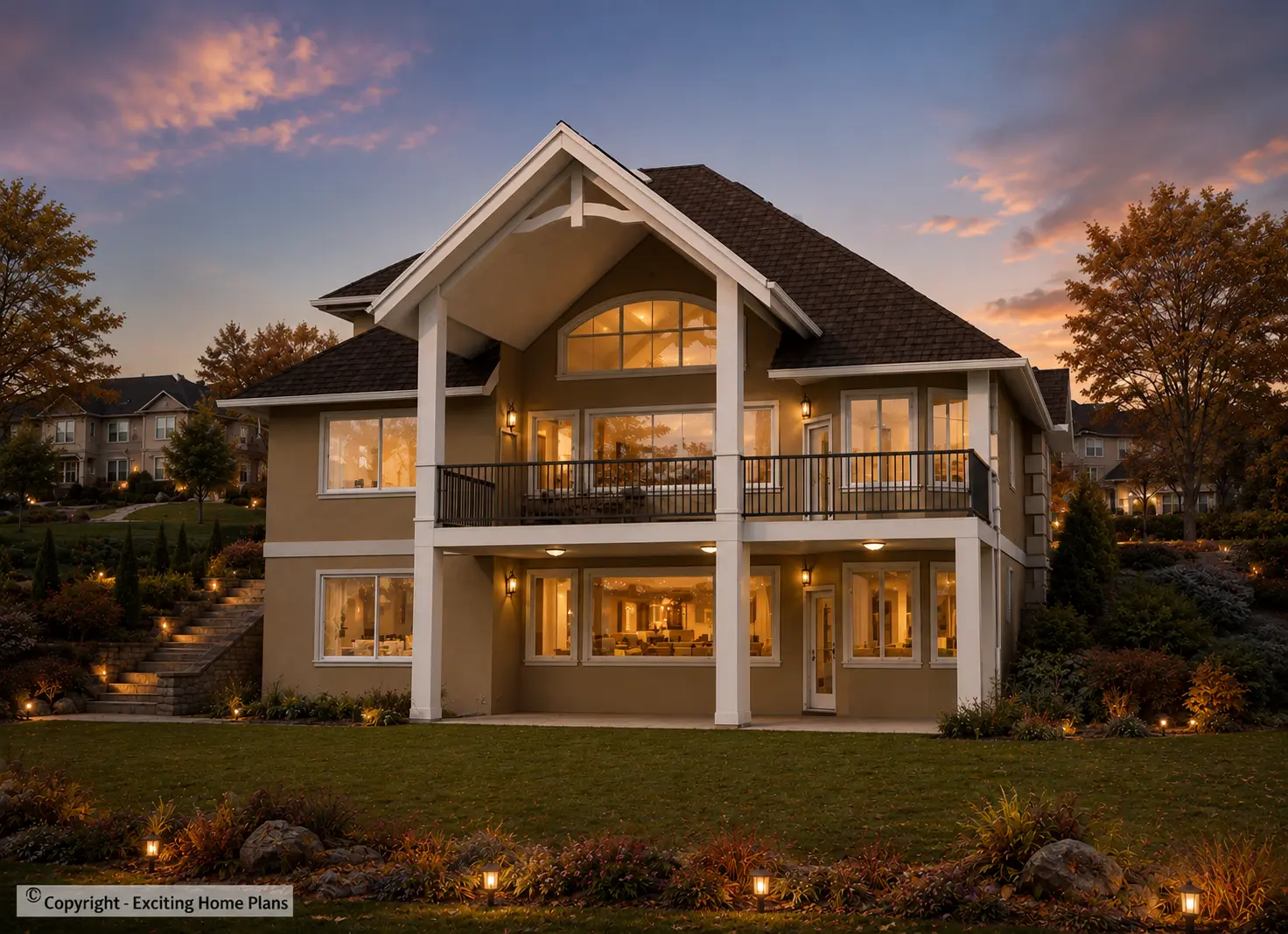 1.5-Story House Plan with Basement 2189 ft²: 4 Beds, Home Office, 3.5 Baths, Open Floor Plan, 2-Car Garage