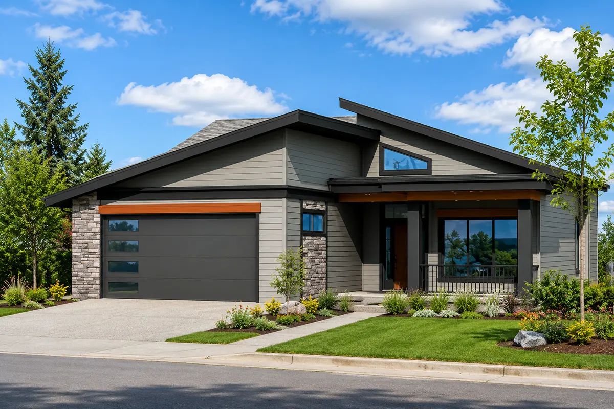1-Story House Plan with Basement 1584 ft²: 4 Beds, 3 Baths, Open Floor Plan, 2-Car Garage