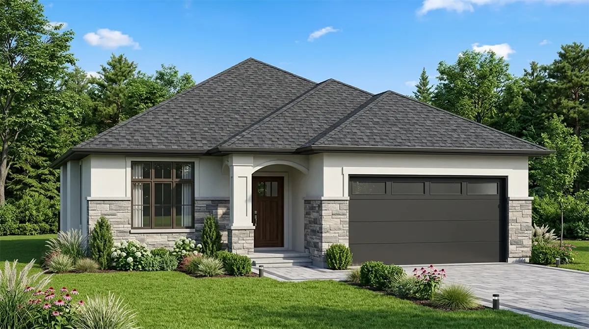 1-Story House Plan with Basement 1661 ft²: 4 Beds, 3 Baths, Open Floor Plan, 2-Car Garage