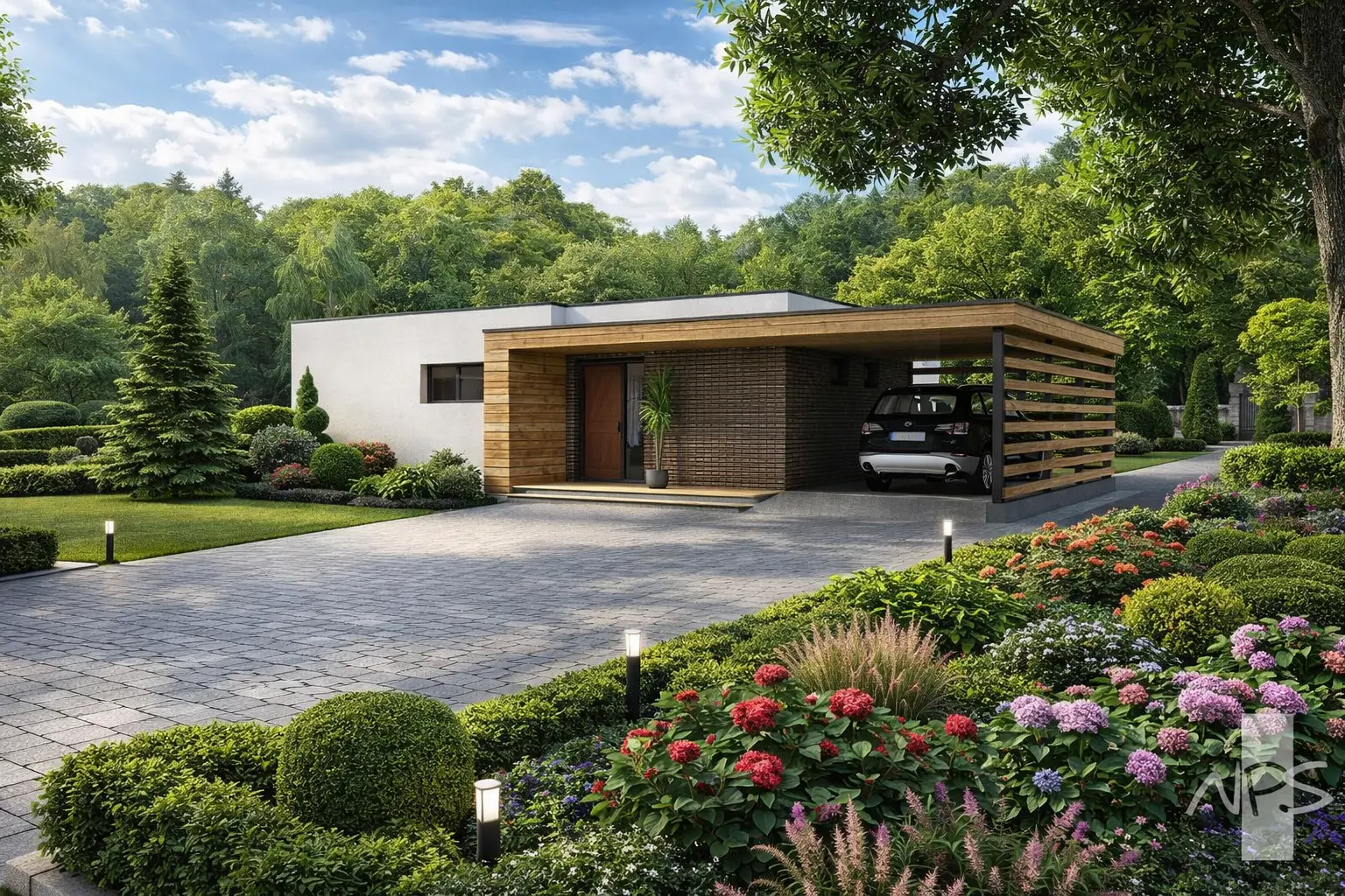 House Plan: 1165 ft², 1 Story, 2 Beds, Home Office, 1 Baths, Open Floor Plan, Carport