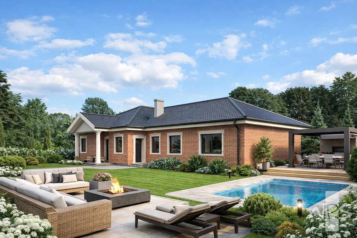 House Plan: 1542 ft², 1 Story, 3 Beds, 2 Baths, Open Floor Plan