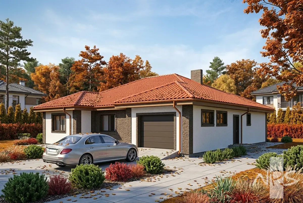 House Plan: 1471 ft², 1 Story, 3 Beds, Home Office, 2 Baths, 1-Car Garage