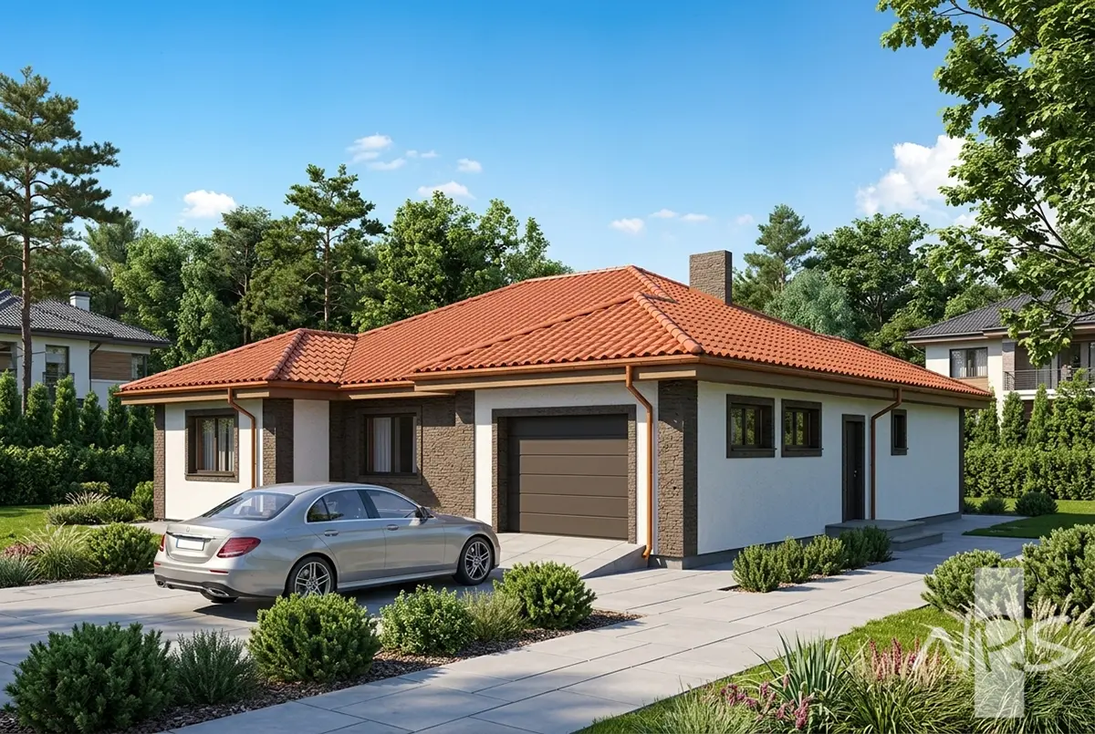 House Plan: 1471 ft², 1 Story, 3 Beds, Home Office, 2 Baths, 1-Car Garage