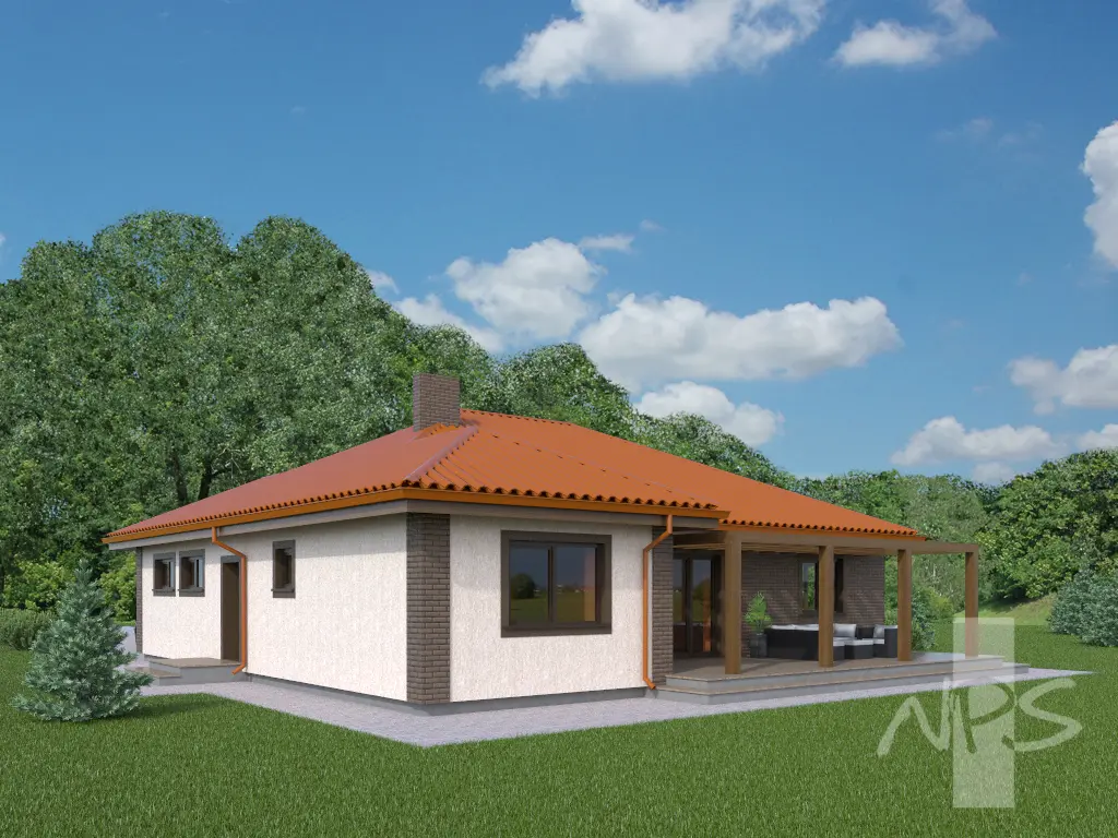 House Plan: 1471 ft², 1 Story, 3 Beds, Home Office, 2 Baths, 1-Car Garage