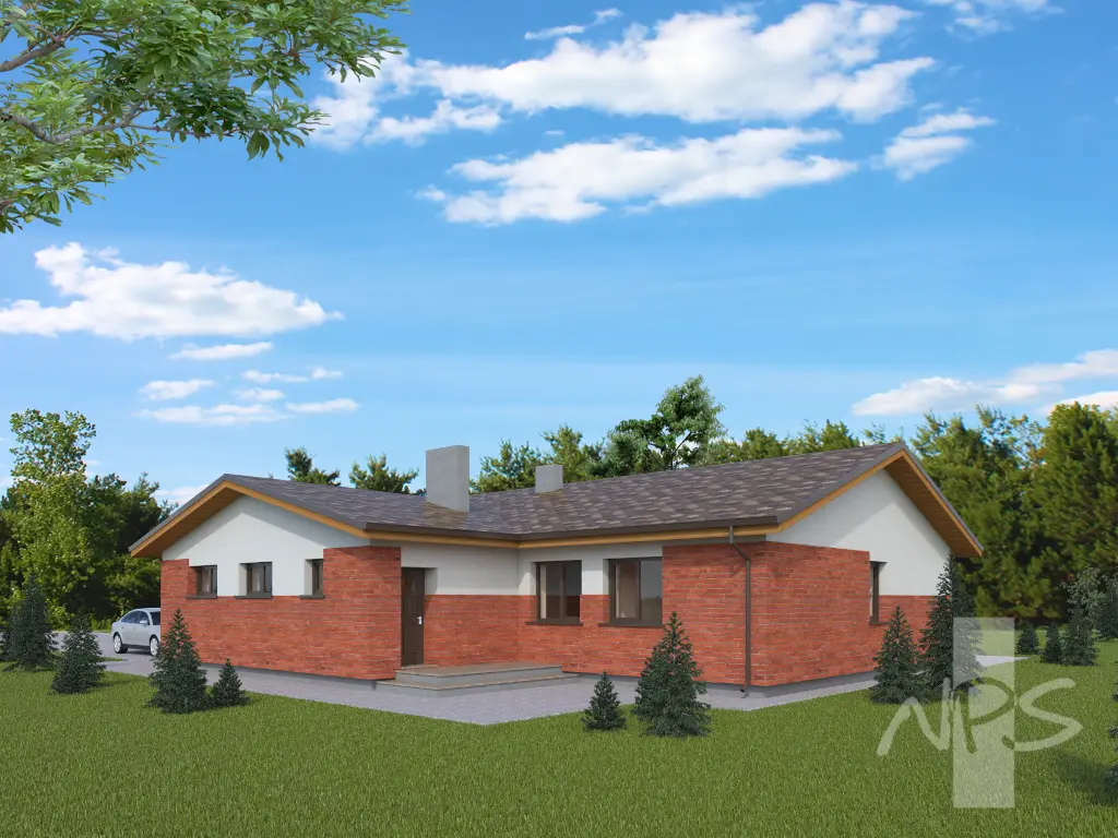House Plan: 1301 ft², 1 Story, 3 Beds, 2 Baths, Open Floor Plan, 1-Car Garage