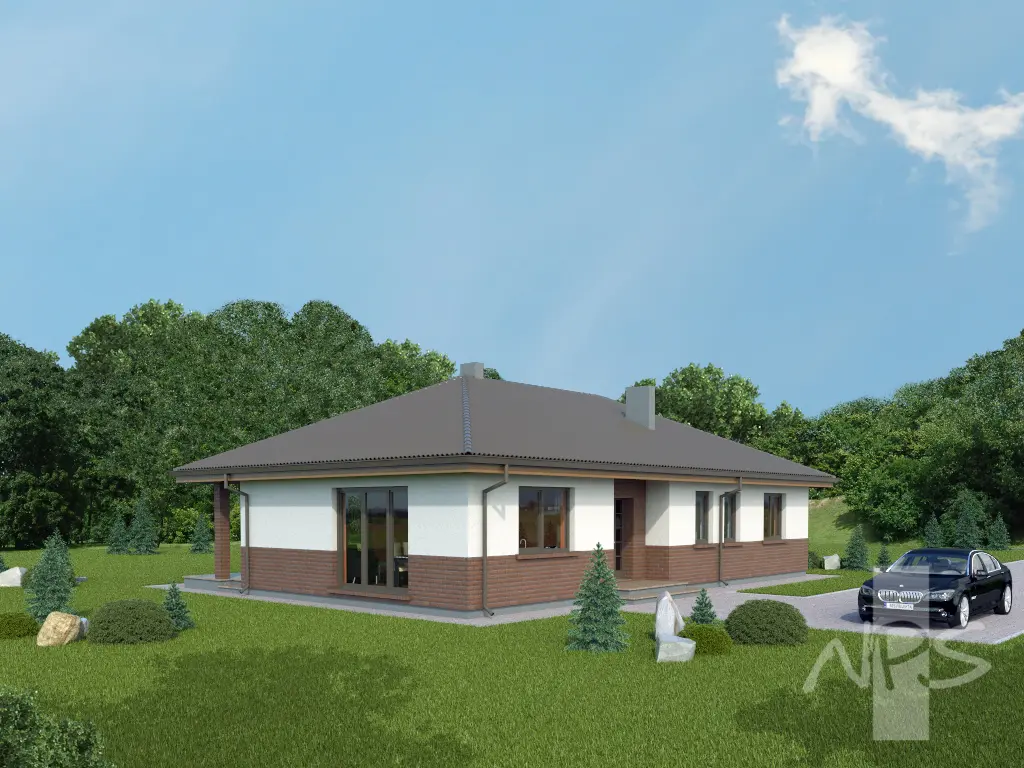 House Plan: 1355 ft², 1 Story, 3 Beds, 2 Baths, Open Floor Plan