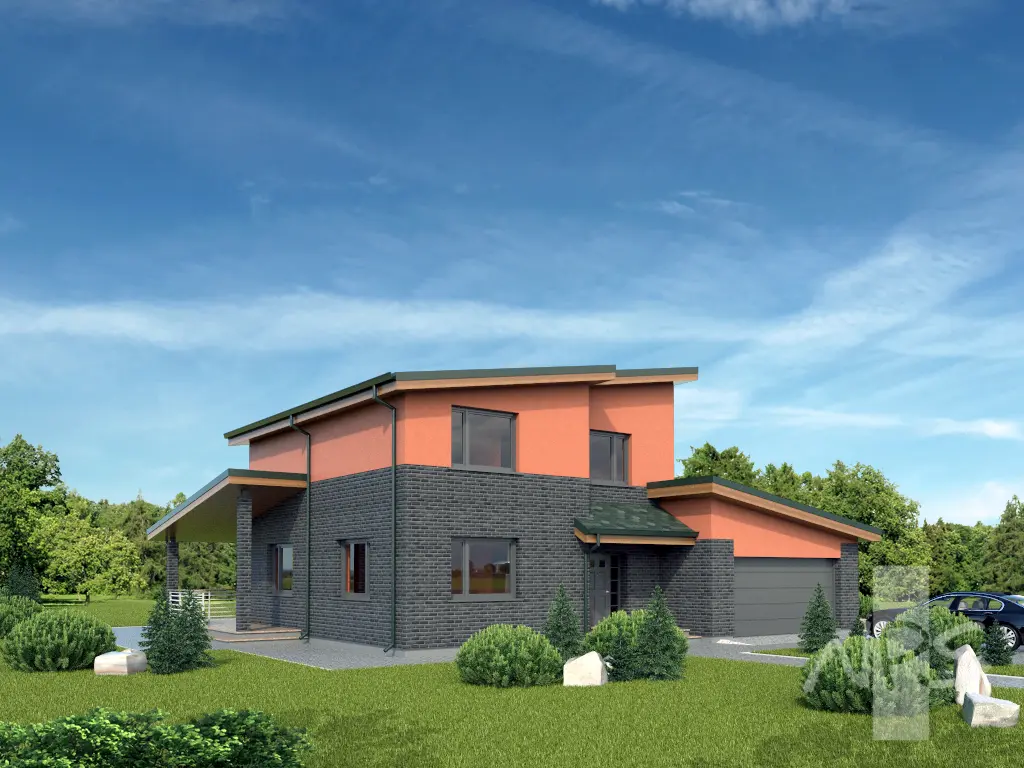 House Plan: 1669 ft², 2 Stories, 3 Beds, Home Office, 1.5 Baths, 2-Car Garage