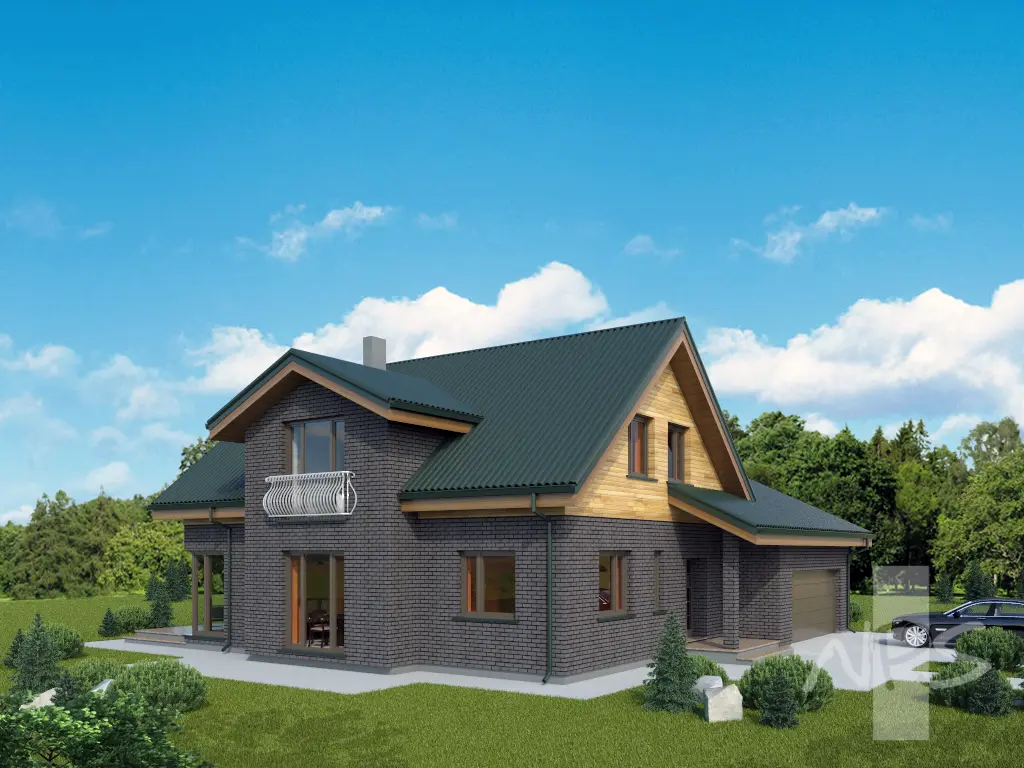 House Plan: 1897 ft², 1.5 Stories, 3 Beds, Home Office, 1.5 Baths, 2-Car Garage