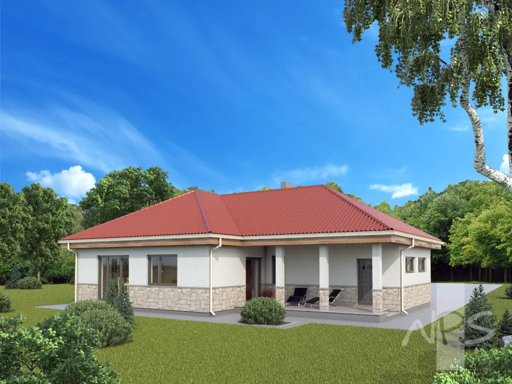 House Plan: 1296 ft², 1 Story, 2 Beds, 1.5 Baths, Open Floor Plan, 1-Car Garage