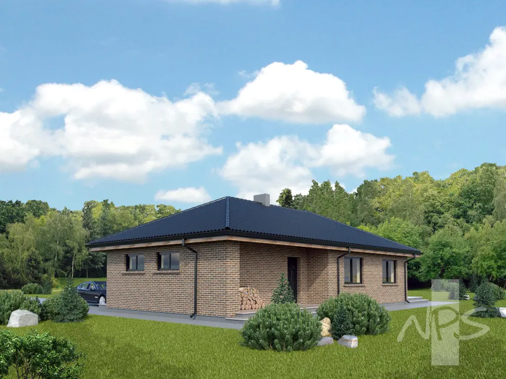 House Plan: 1144 ft², 1 Story, 2 Beds, 1 Baths, 1-Car Garage