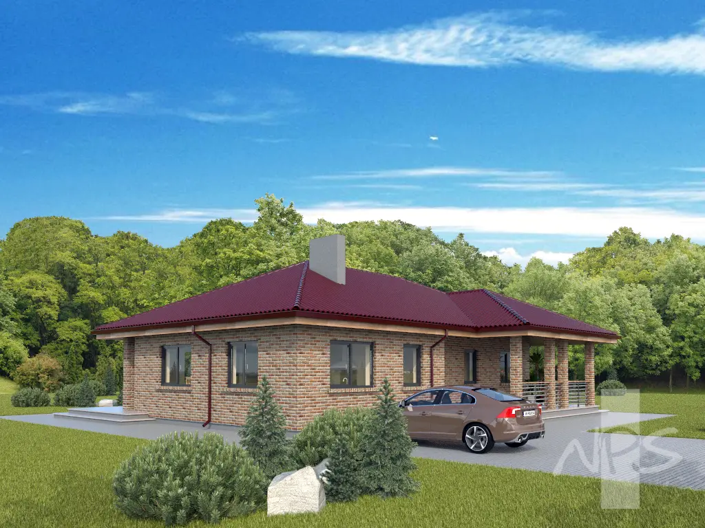 House Plan: 1169 ft², 1 Story, 3 Beds, 1 Baths, Open Floor Plan