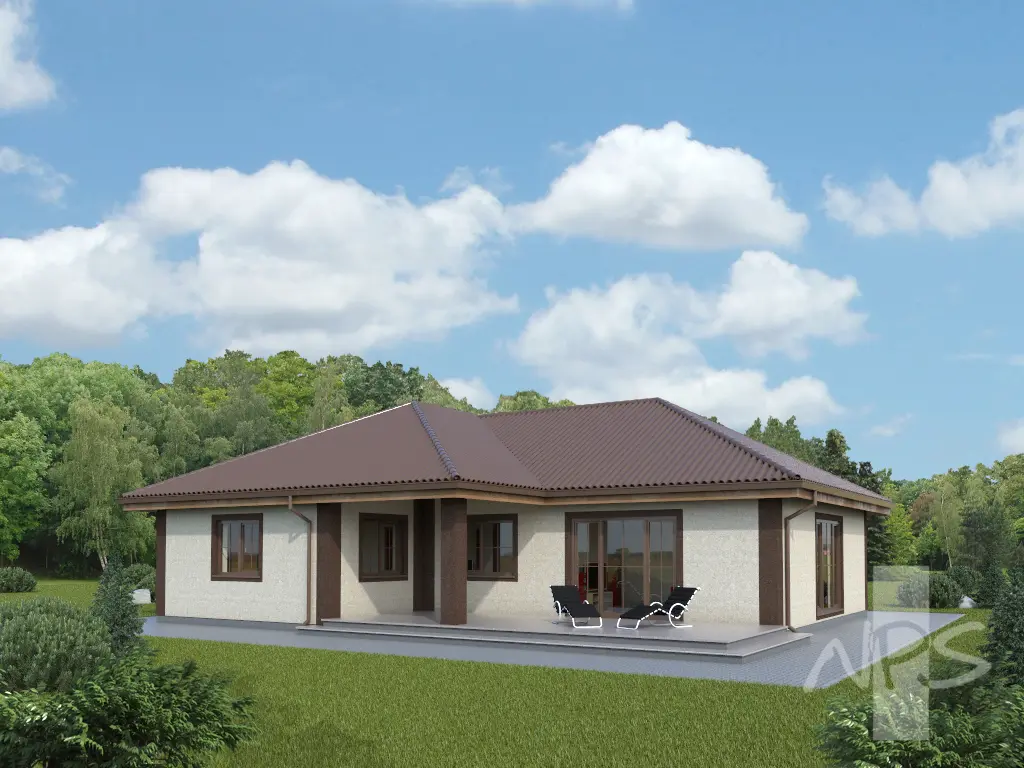 House Plan: 1308 ft², 1 Story, 3 Beds, 1 Baths, Open Floor Plan, 1-Car Garage