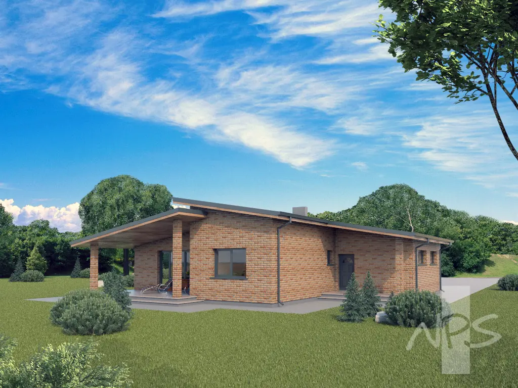 House Plan: 1237 ft², 1 Story, 3 Beds, 1 Baths, 1-Car Garage