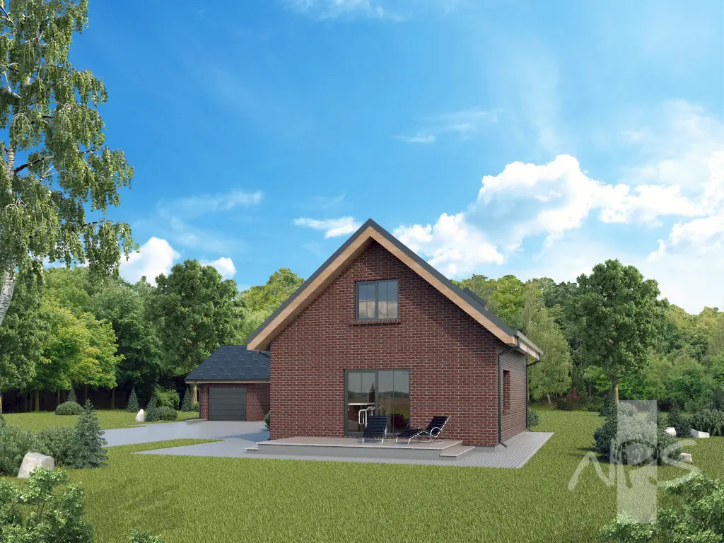 House Plan: 1058 ft², 1.5 Stories, 2 Beds, Home Office, 2 Baths, Open Floor Plan