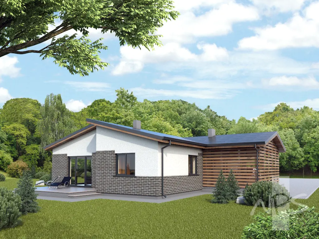 House Plan: 1355 ft², 1 Story, 3 Beds, Home Office, 2 Baths, Carport