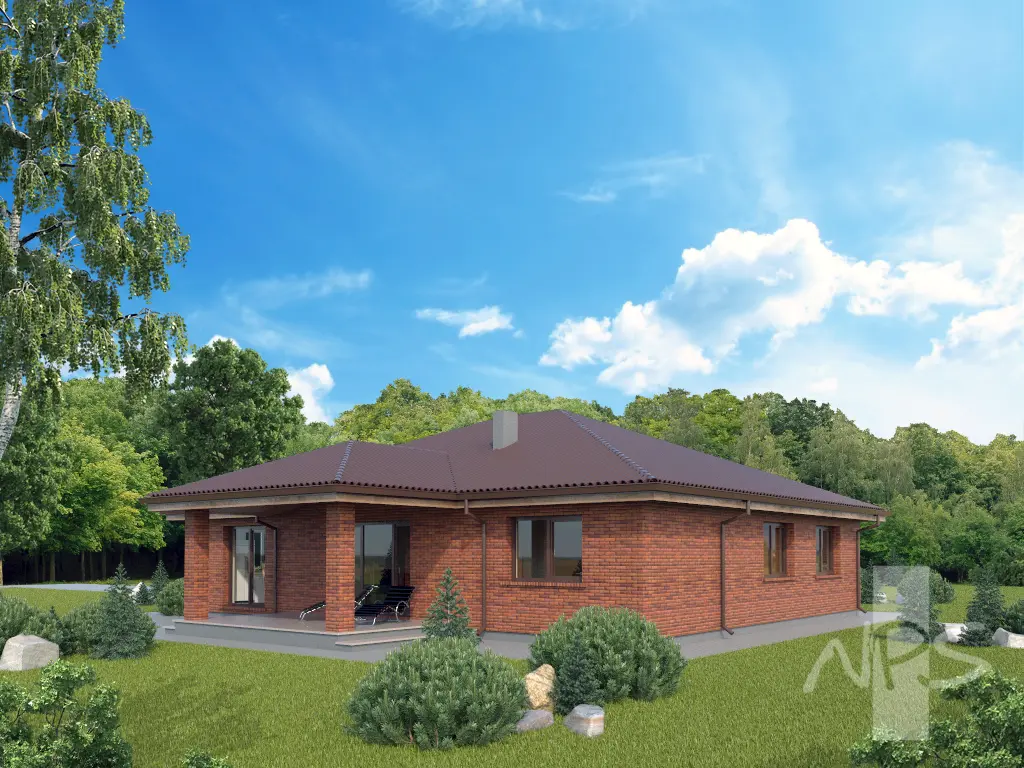 House Plan: 1537 ft², 1 Story, 3 Beds, 1.5 Baths, 1-Car Garage