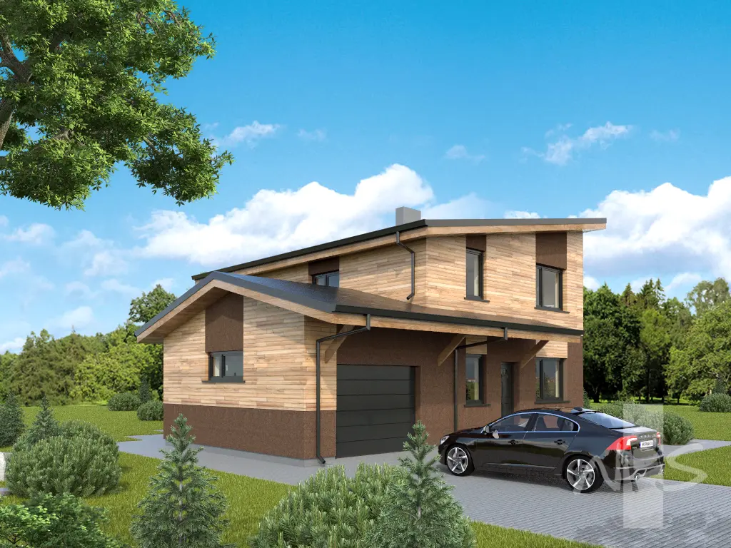 House Plan: 1512 ft², 2 Stories, 3 Beds, 1.5 Baths, 1-Car Garage