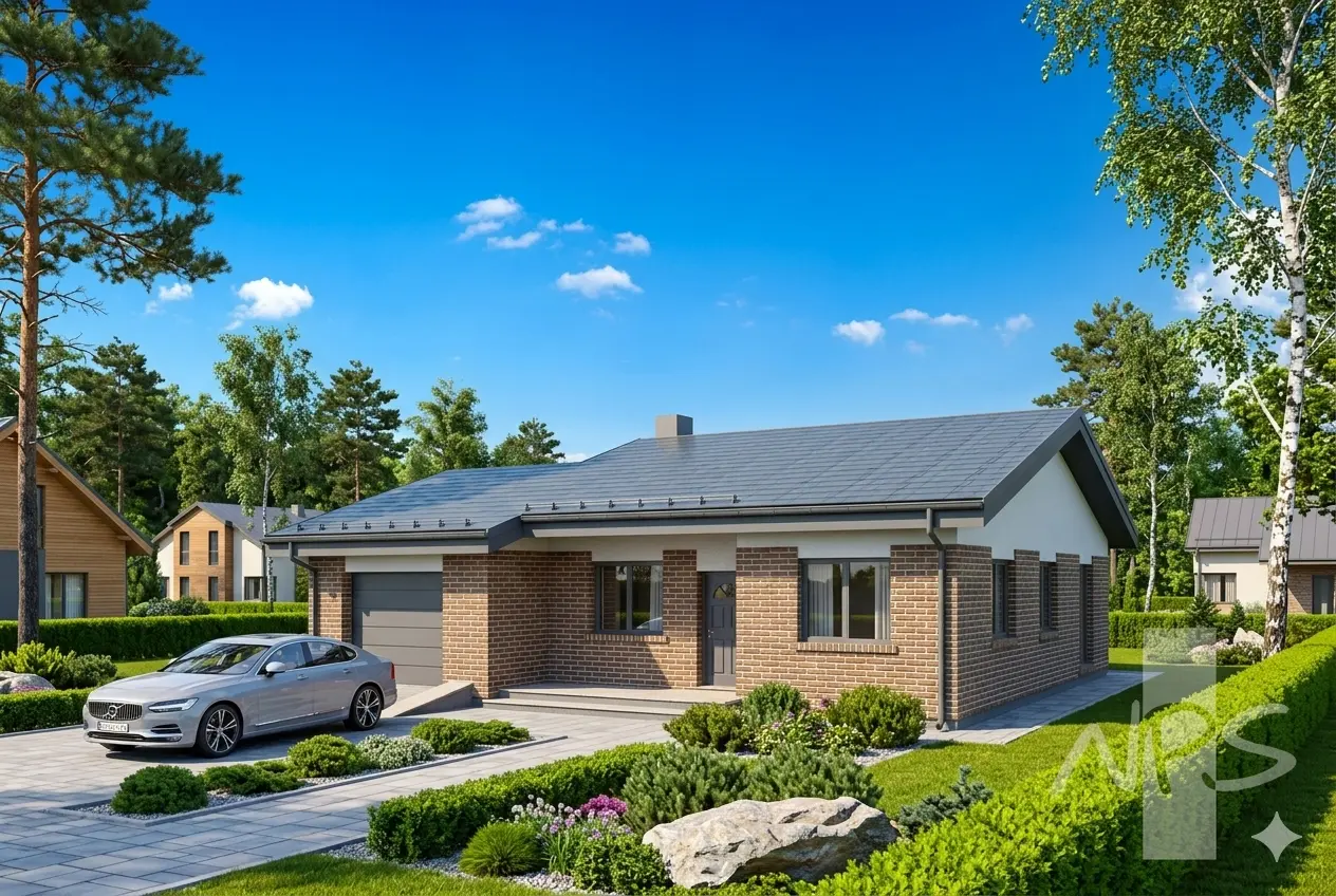 House Plan: 1037 ft², 1 Story, 2 Beds, Home Office, 1 Baths, 1-Car Garage