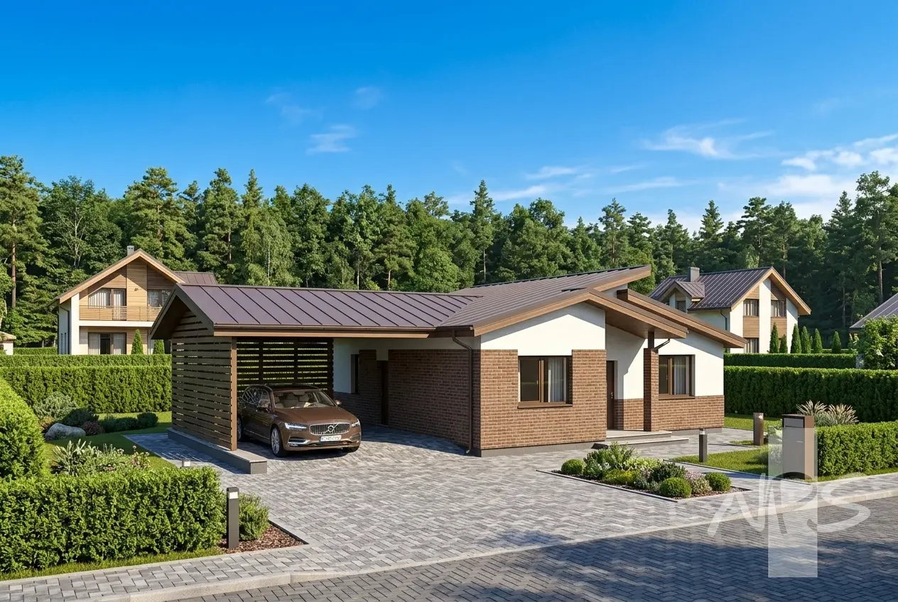 House Plan: 1207 ft², 1 Story, 3 Beds, 1 Baths, Carport