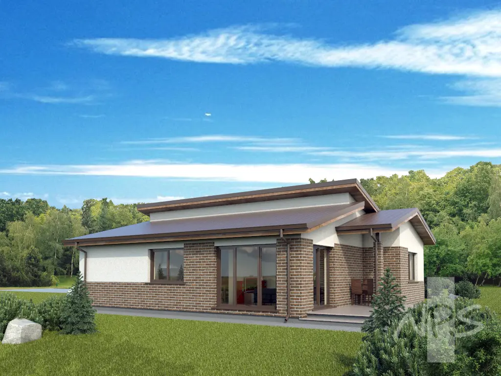 House Plan: 1207 ft², 1 Story, 3 Beds, 1 Baths, Carport