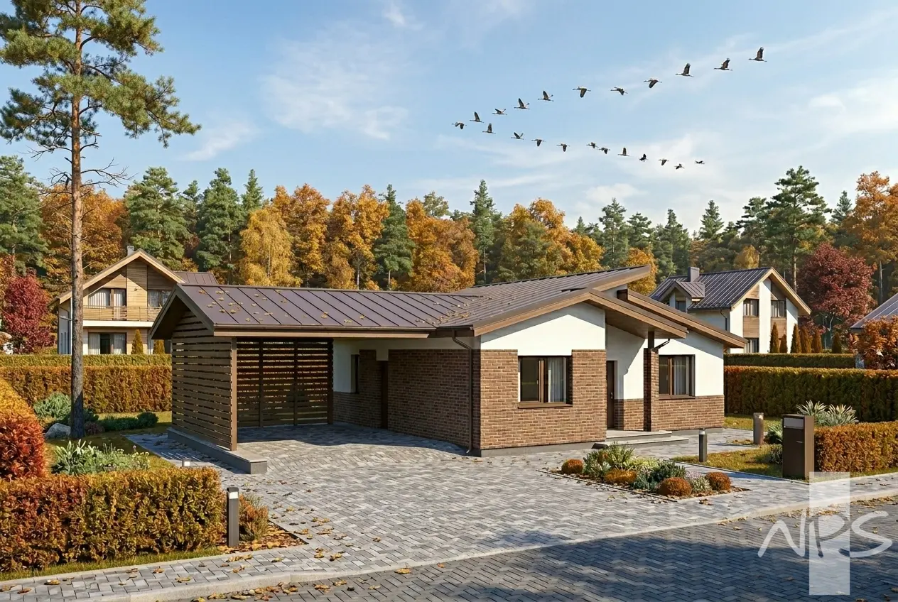 House Plan: 1207 ft², 1 Story, 3 Beds, 1 Baths, Carport