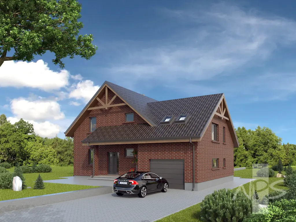 House Plan: 2197 ft², 1.5 Stories, 4 Beds, Home Office, 2.5 Baths, 1-Car Garage