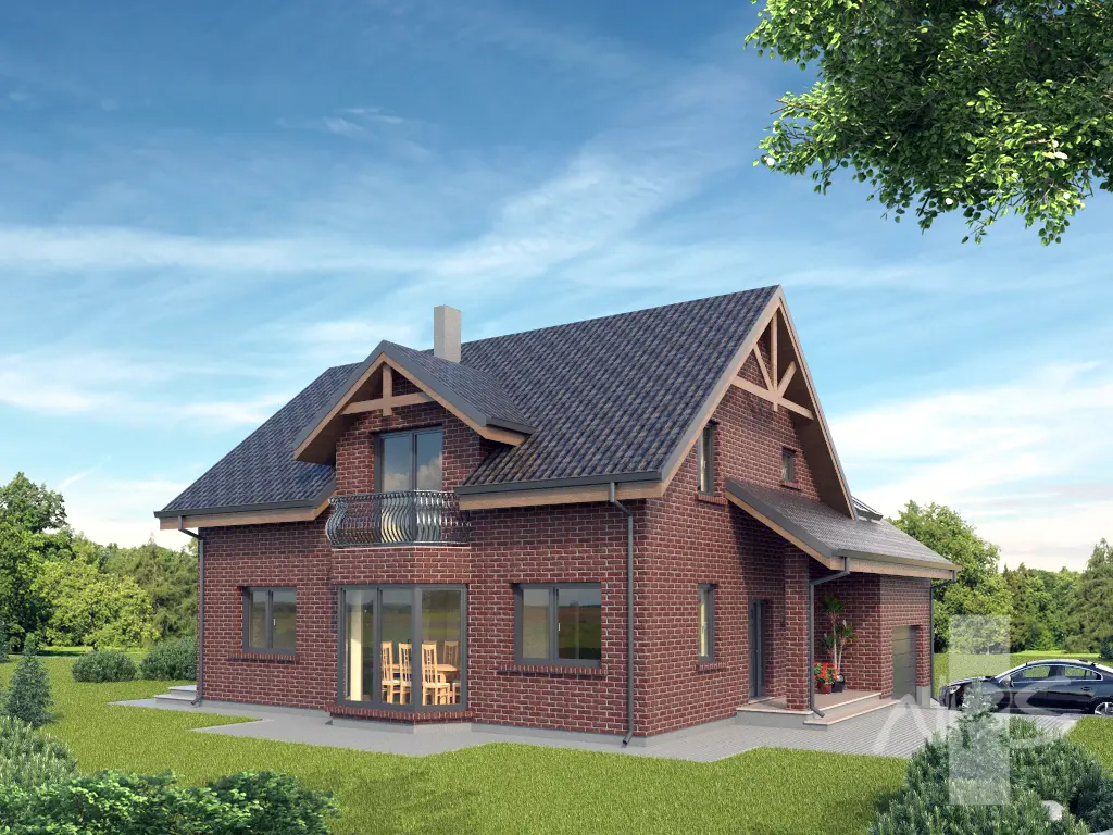 House Plan: 2197 ft², 1.5 Stories, 4 Beds, Home Office, 2.5 Baths, 1-Car Garage