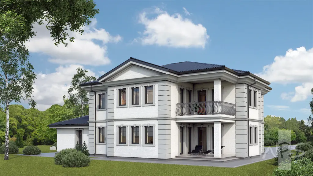 House Plan: 2952 ft², 2 Stories, 4 Beds, Home Office, 2 Baths, 2-Car Garage