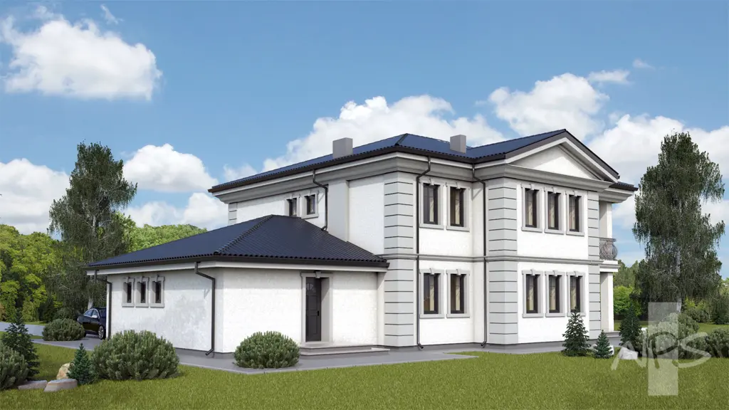 House Plan: 2952 ft², 2 Stories, 4 Beds, Home Office, 2 Baths, 2-Car Garage