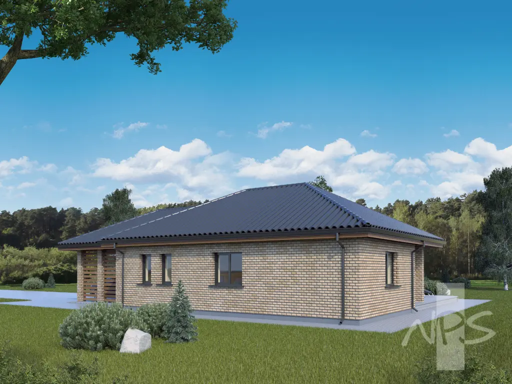 House Plan: 1426 ft², 1 Story, 3 Beds, 1 Baths, Open Floor Plan, Carport