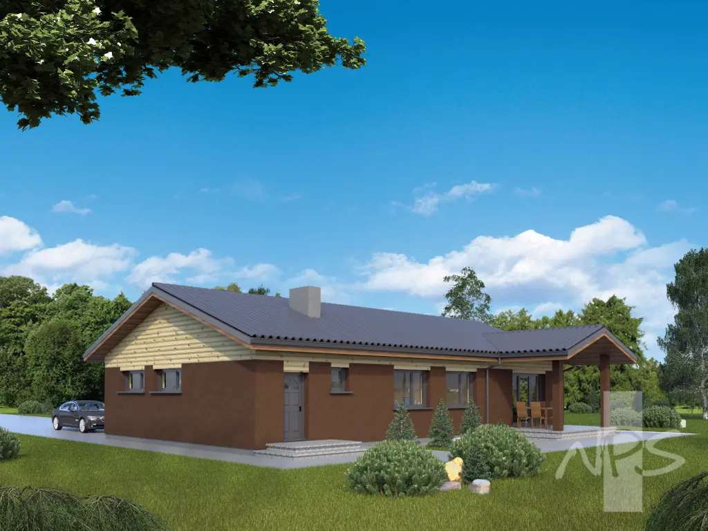 House Plan: 1445 ft², 1 Story, 3 Beds, 2 Baths, 1-Car Garage